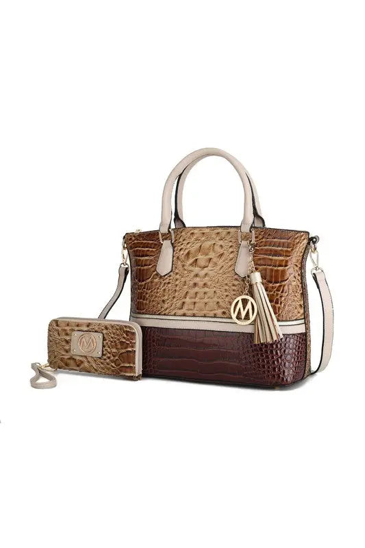 MKF Collection Autumn Crocodile Skin Tote Bag Mia MKF Collection by Mia K