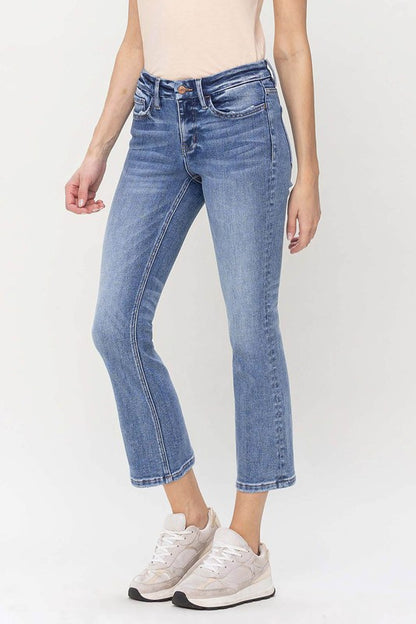 Mid Rise Kick Flare Jeans