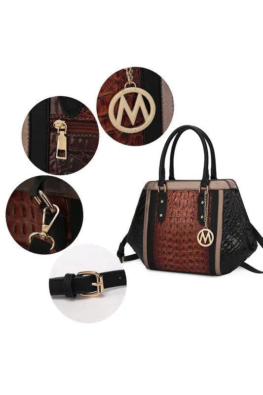 MKF Collection Daisy Croco Satchel & Wallet by Mia MKF Collection by Mia K