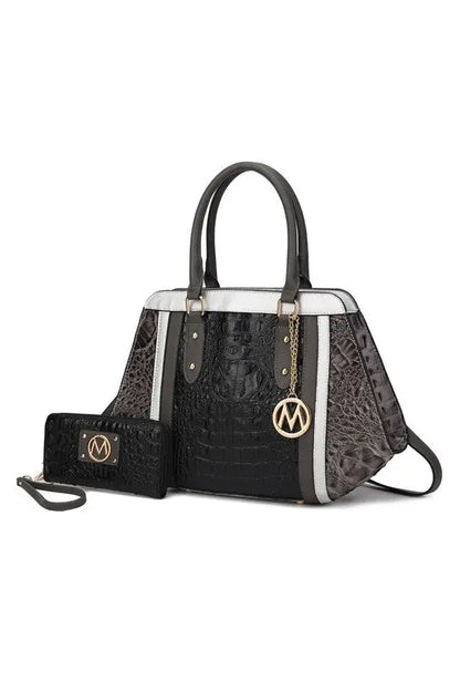 MKF Collection Daisy Croco Satchel & Wallet by Mia MKF Collection by Mia K