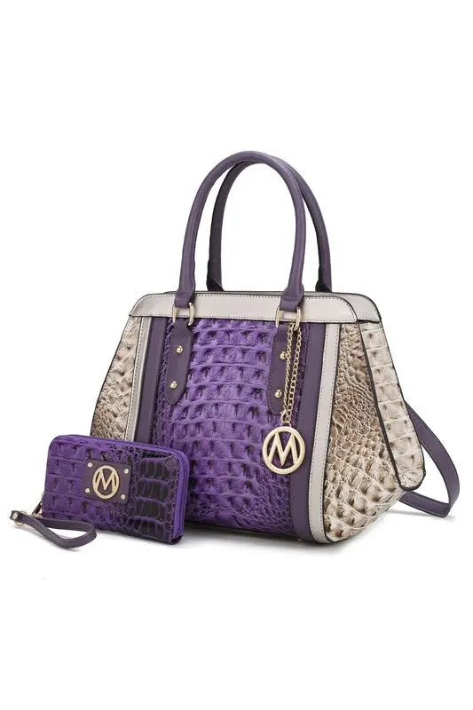 MKF Collection Daisy Croco Satchel & Wallet by Mia MKF Collection by Mia K