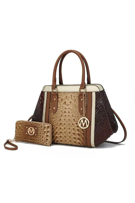 MKF Collection Daisy Croco Satchel & Wallet by Mia MKF Collection by Mia K