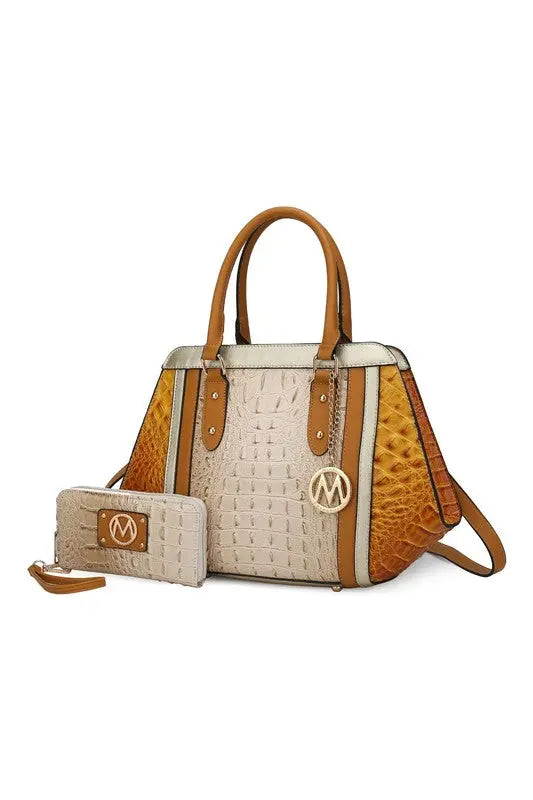 MKF Collection Daisy Croco Satchel & Wallet by Mia MKF Collection by Mia K