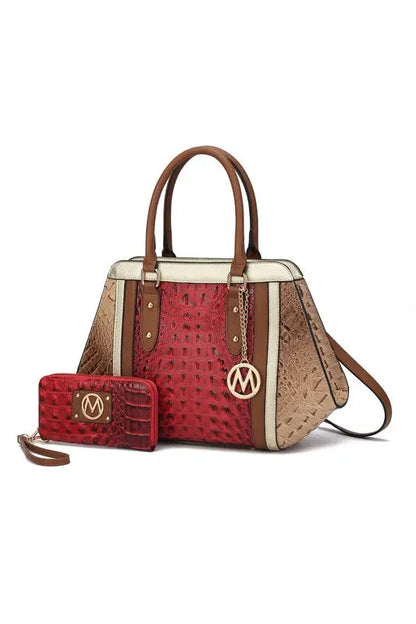 MKF Collection Daisy Croco Satchel & Wallet by Mia MKF Collection by Mia K