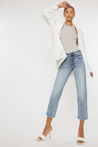 High Rise Straight Fit Jeans