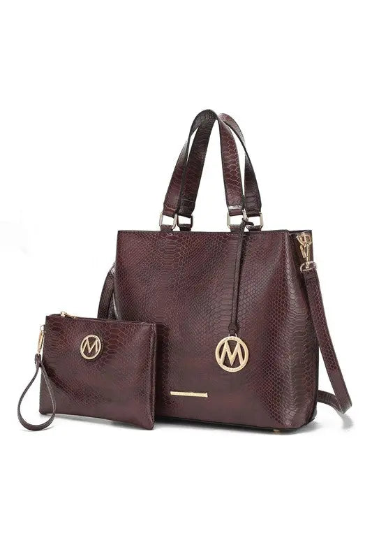 MKF Collection Beryl Snake-embossed Tote Bag Mia k MKF Collection by Mia K