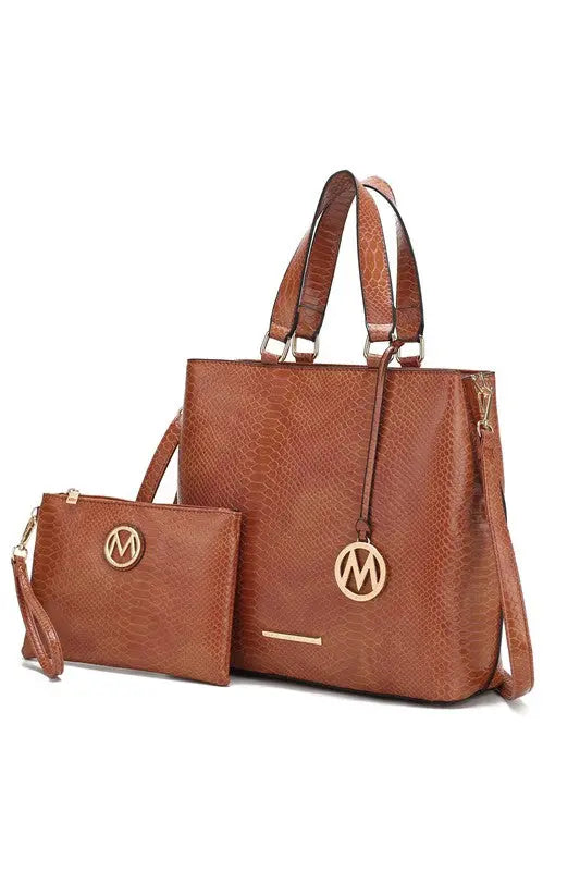 MKF Collection Beryl Snake-embossed Tote Bag Mia k MKF Collection by Mia K