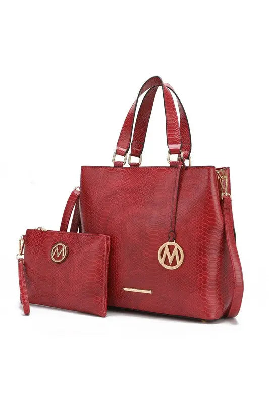 MKF Collection Beryl Snake-embossed Tote Bag Mia k MKF Collection by Mia K