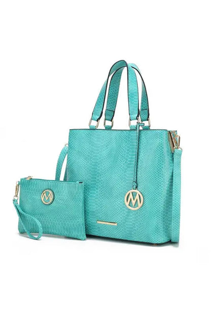 MKF Collection Beryl Snake-embossed Tote Bag Mia k MKF Collection by Mia K