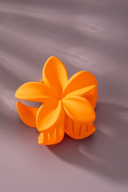 Bright color Hawaiian flower hair claw clip