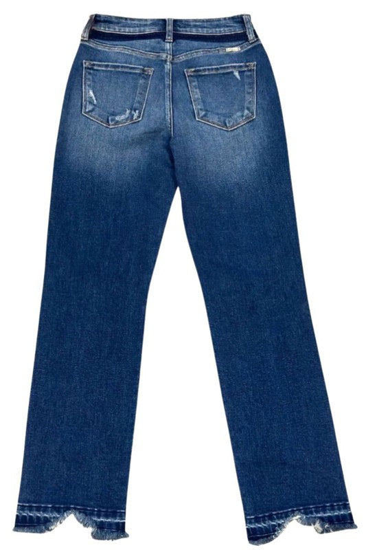 High Rise Slim Straight Jeans