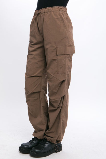 Loose Fit Parachute Cargo Pants