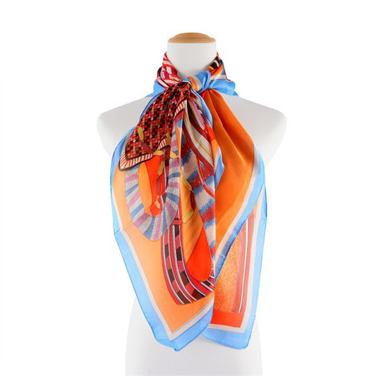 RETRO MID SIZE SILK FASHION SCARF