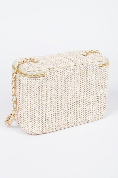 Straw Cosmetic Box Swing Bag