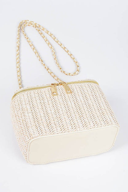 Straw Cosmetic Box Swing Bag