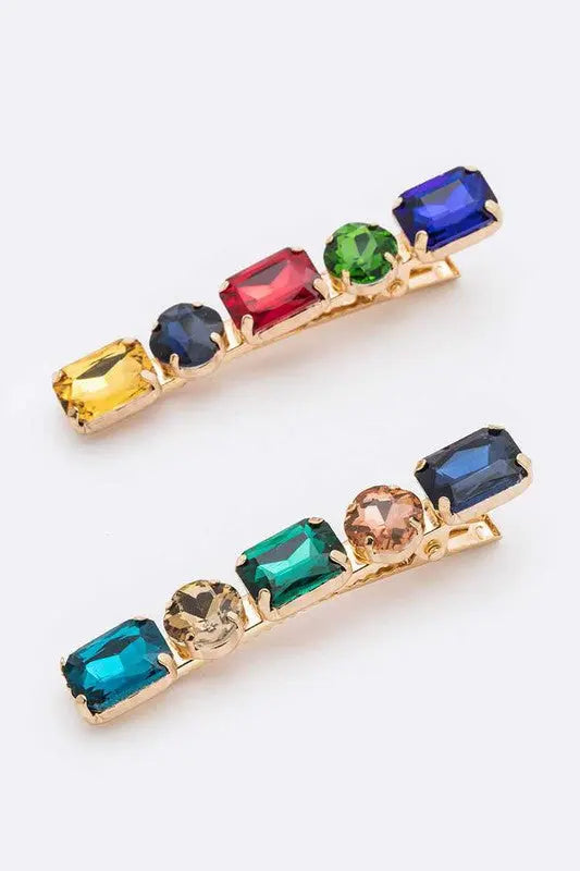 Mix Color Alligator Crystal Clip Set LA Jewelry Plaza