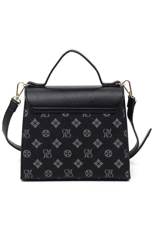 CM Monogram Twist Lock Flap Satchel Fashion World