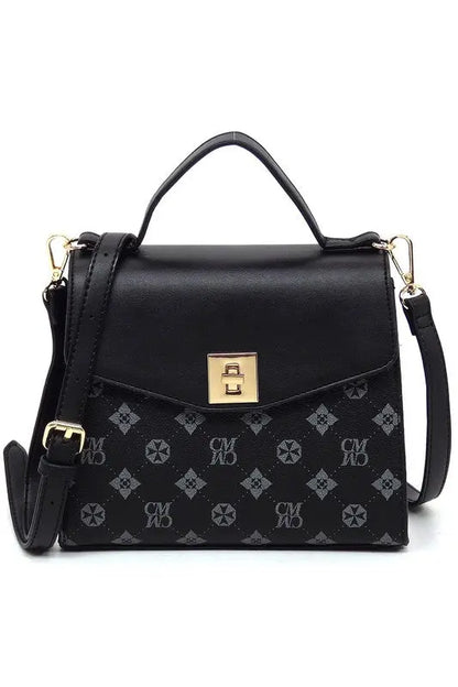 CM Monogram Twist Lock Flap Satchel Fashion World