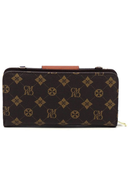 CM Monogram Turn Lock Crossbody Wallet