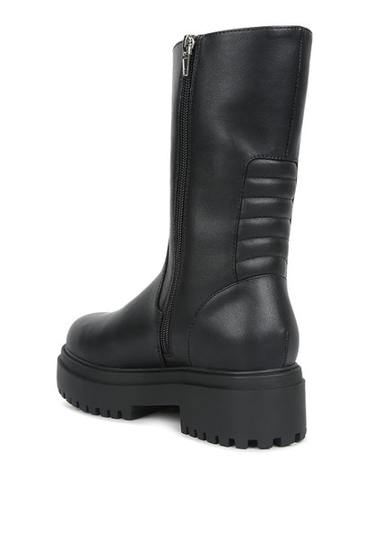 Lewisa Panelled Pug Sole Boots