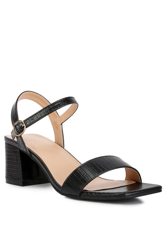 Keeyana Minimalist Block Heel Sandals