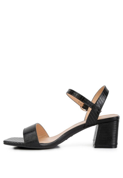 Keeyana Minimalist Block Heel Sandals