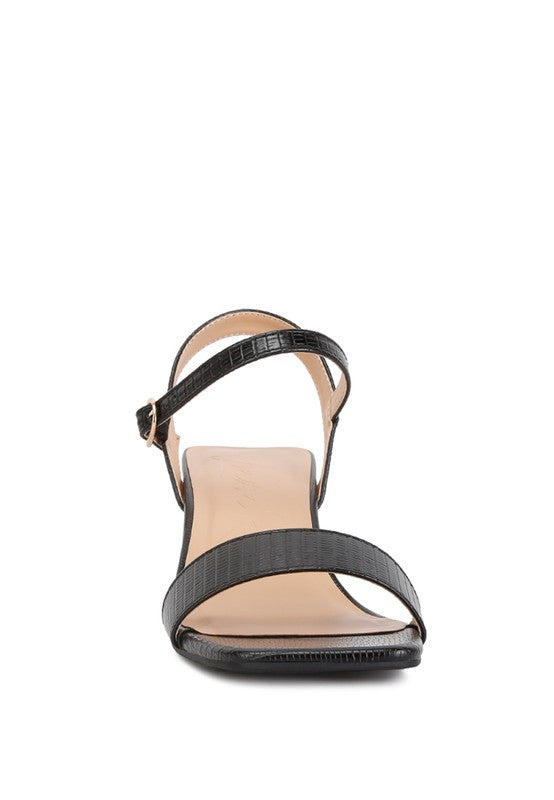 Keeyana Minimalist Block Heel Sandals