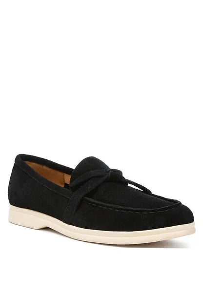 Nautica Genuine Suede Knot Detailed Loafers Rag Company