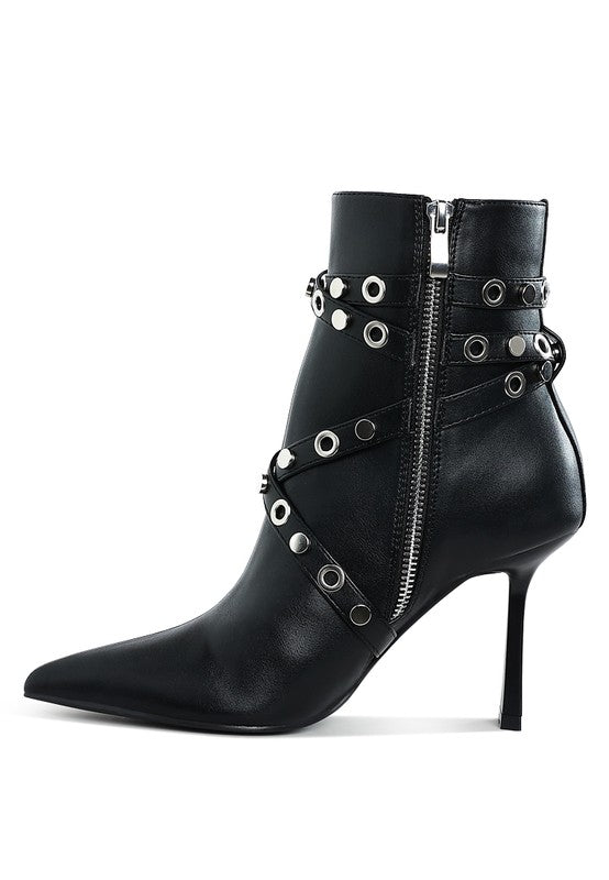 Jaunts Eyelets & Studs Harness Ankle Boots