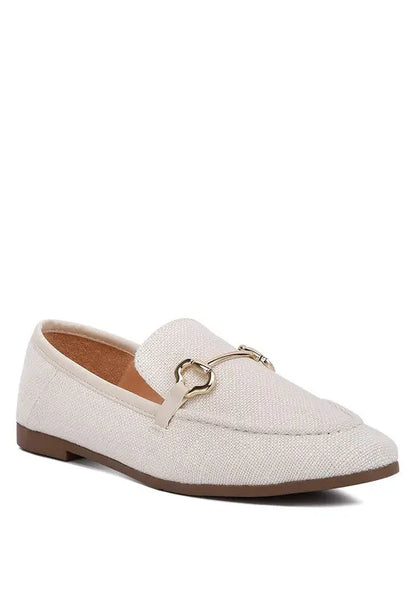 Bexley Horsebit Embellished Canvas Loafers Rag Company