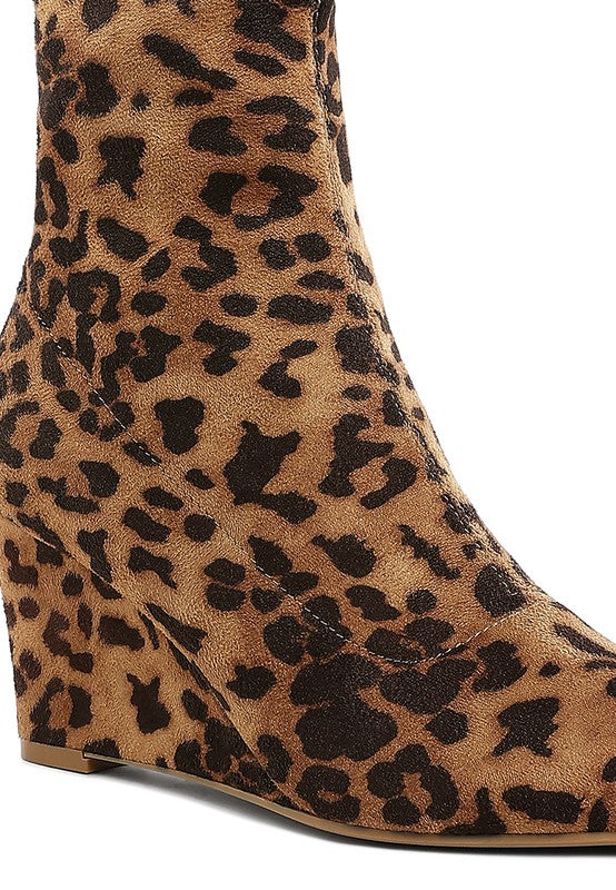 Yara Microfiber Wedge Sock Boots