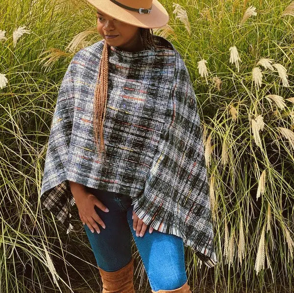 Tweed Please Luxe Poncho AFFLUZA.COM