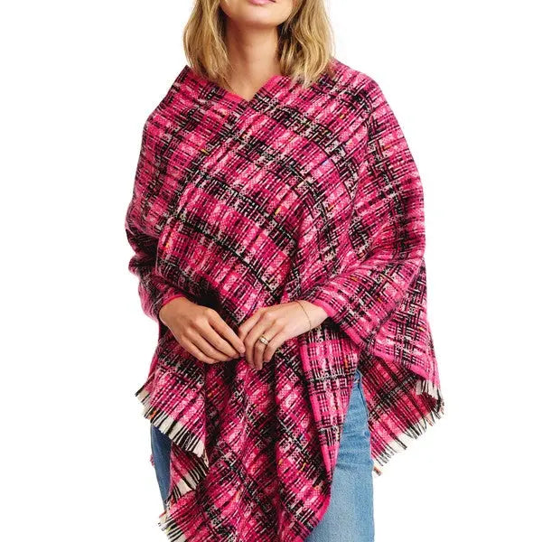 Tweed Please Luxe Poncho AFFLUZA.COM