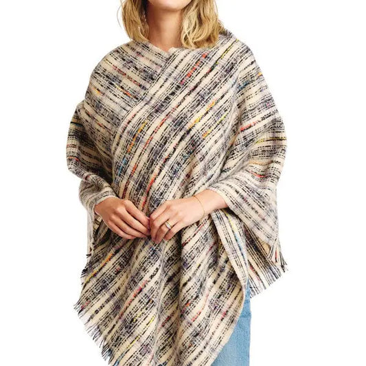 Tweed Please Luxe Poncho AFFLUZA.COM