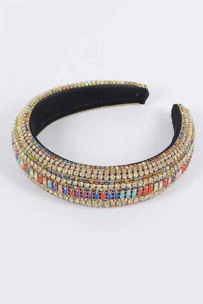 Mix Color Full Stone Statement Headband AFFLUZA.COM