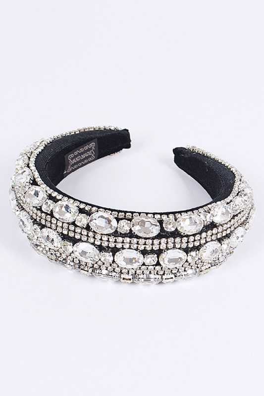 Iconic Mix Crystal Puffy Statement Headband - Affluza