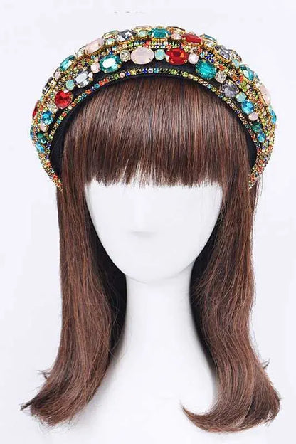 Iconic Mix Crystal Puffy Statement Headband - Affluza