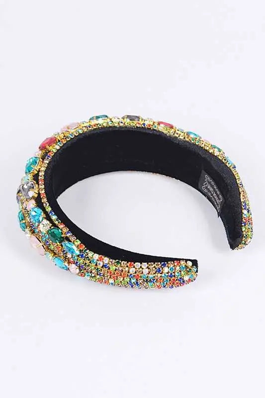 Iconic Mix Crystal Puffy Statement Headband - Affluza