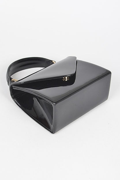 Patent Leather Top Handle Swing Bag