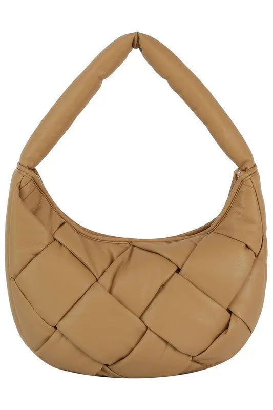 ecostitch Puffy Woven Hobo Shoulder Bag Fashion World