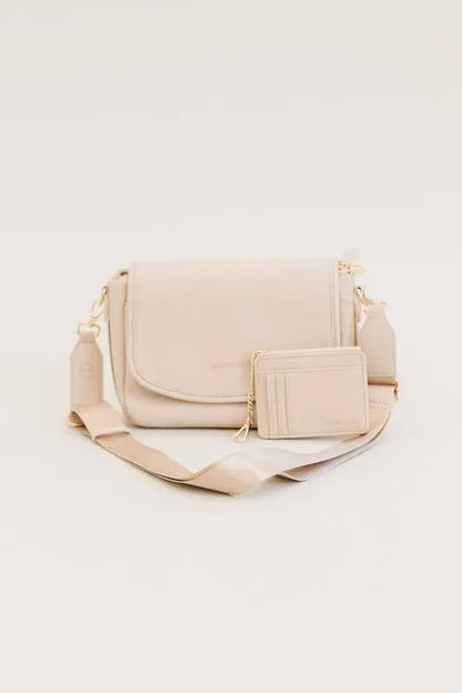 SIGNATURE CROSSBODY SHOULDER BAG WITH CARD WALLET Modern + Chic