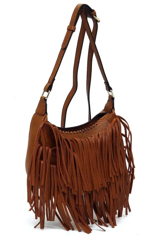 Fringe Hobo Crossbody Bag Fashion World