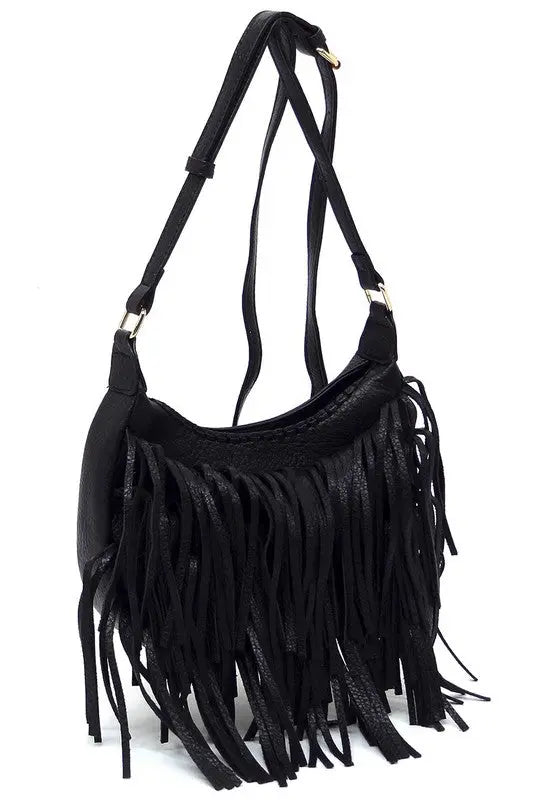 Fringe Hobo Crossbody Bag Fashion World