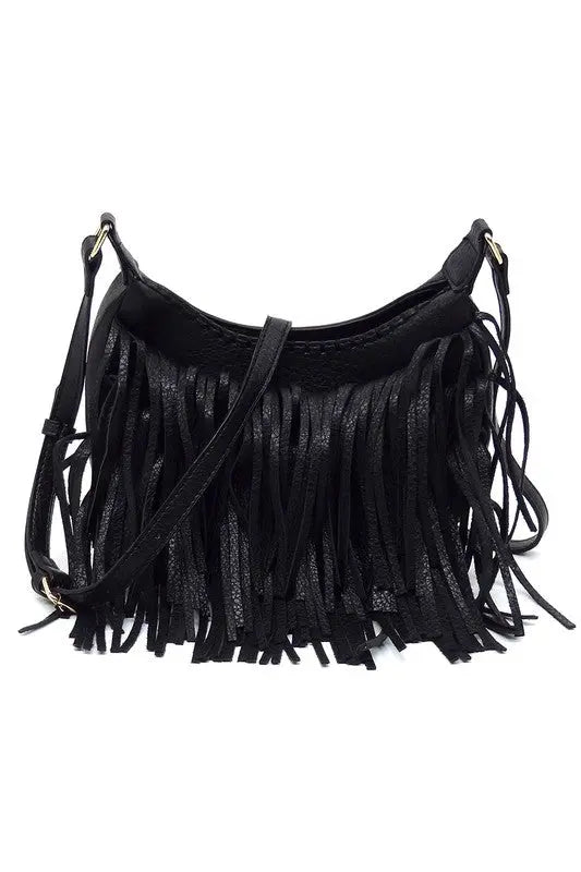 Fringe Hobo Crossbody Bag Fashion World