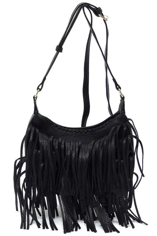 Fringe Hobo Crossbody Bag Fashion World