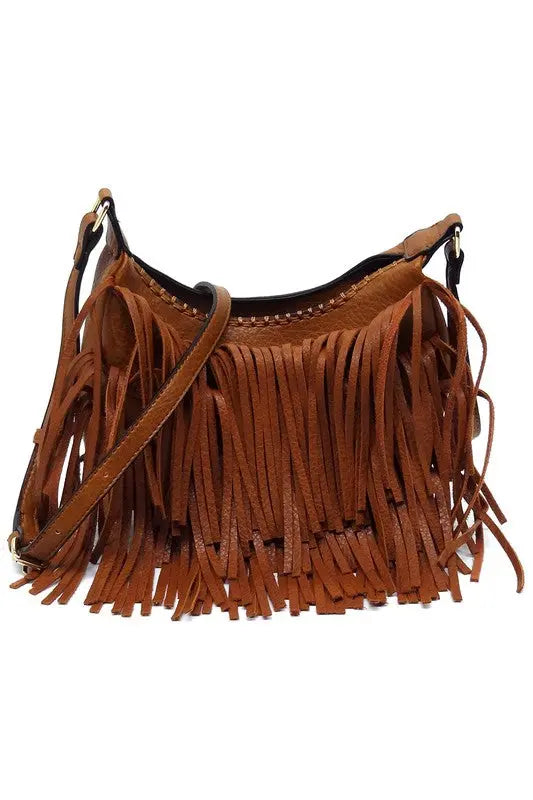 Fringe Hobo Crossbody Bag Fashion World