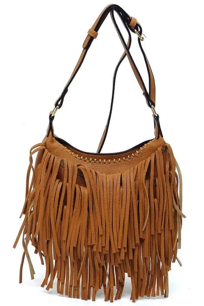 Fringe Hobo Crossbody Bag Fashion World