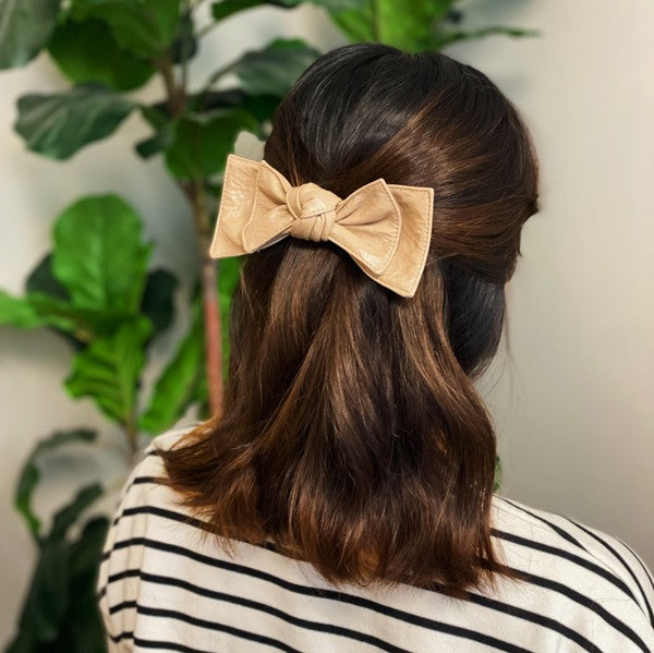 Patent Double Bow Hair Clip