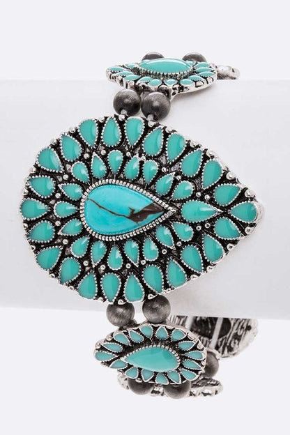 Iconic Stone Enamel Western Stretch Bracelet