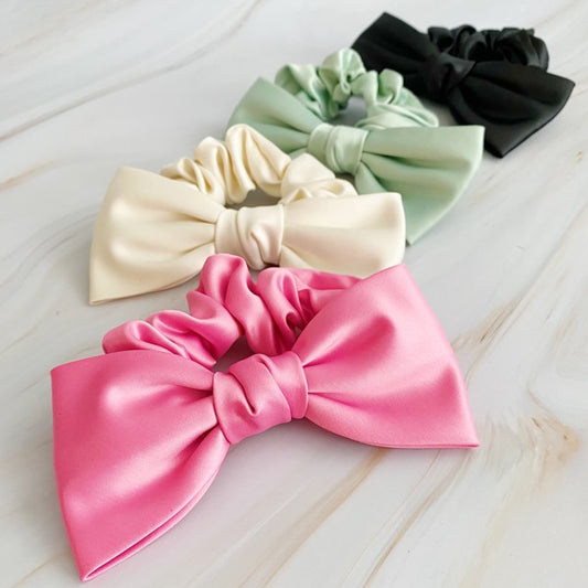 Satin Bow Tie Hair Scrunch